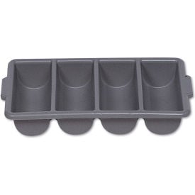 Rubbermaid® Commercial Cutlery Bin Four Compartments Gray