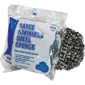 AmerCareRoyal® Large Stainless Steel Scrubber 1.75 oz. 12 Scrubbers/Pack 6 Packs/Case