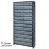 Quantum CL1275-801 Closed Shelving Euro Drawer Unit - 36x12x75 - 36 Euro Drawers Gray