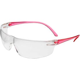 Uvex® SVP208 Safety Glasses Pink Frame Clear Lens
