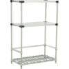 Nexel® BK18485Z Poly-Z-Brite® 3-Shelf Container/Keg Rack 48""W x 18""D x 54""H