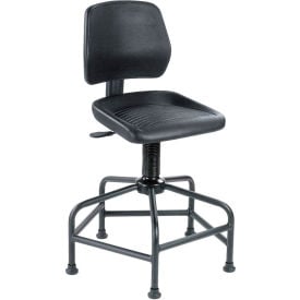 Interion® Task Stool Polyurethane Black