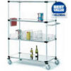 Nexel® Stainless Steel Shelf Truck 1200 lb. Capacity 36""L x 18""W x 92""H