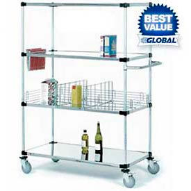 Nexel® Stainless Steel Shelf Truck 1200 lb. Capacity 36""L x 18""W x 92""H
