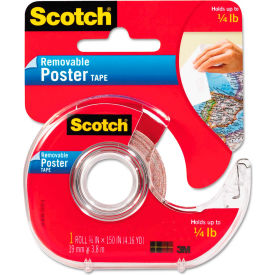 Scotch® Wallsaver Removable Poster Tape Double-Sided 3/4"" x 150"" w/Dispenser