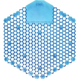 Fresh Products Wave 3D Urinal Deodorizer Screen Blue Cotton Blossom 10/Box 60 Screens/Ct