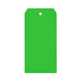 Global Industrial™ Shipping Tag #2 3-1/4""L x 1-5/8""W Light Green 1000/Pack