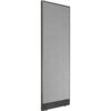 Interion® Office Partition Panel with Pass-Thru Cable 24-1/4""W x 76""H Gray