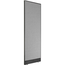 Interion® Office Partition Panel with Pass-Thru Cable 24-1/4""W x 76""H Gray