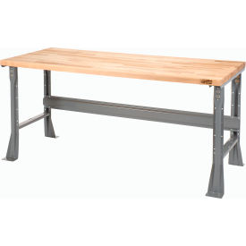 Global Industrial™ Workbench with Flared Leg 60 x 30"" Maple Butcher Block Square Edge