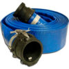 Apache 98138049 2"" x 50' PVC Lay Flat Discharge Hose w/ C x E Poly Cam & Groove Fittings