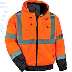 Ergodyne® GloWear® 8379 Hi-Vis 3-in-1 Winter Bomber Jacket 5XL Orange