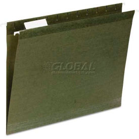 Universal® Reinforced Recycled Hanging Folder 1/3 Cut Letter Standard Green 25/Box