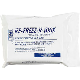 Re-Freez-R-Brix™ Cold Bricks 28 Oz. 7""L x 5""W x 1-1/2""H White/Blue 12/Pack