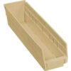 Global Industrial™ Plastic Nesting Storage Shelf Bin 4-1/8""W x 17-7/8""L x 4""H Beige