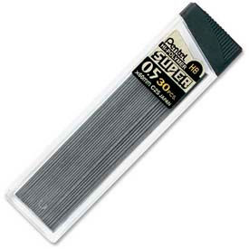 Pentel® Super Hi-Polymer Lead Refill Fine HB Leads 0.5mm Black 30/Tube
