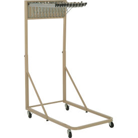 Interion™ Blueprint Pivot Mobile Rack with 12 Hangers & 12""-36"" Hanging Clamps 26-1/2""W White