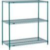 Nexel® 3 Shelf Poly-Green® Wire Shelving Unit Starter 42""W x 18""D x 34""H