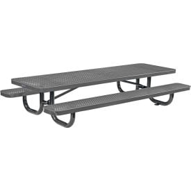 Global Industrial™ 8' Rectangular Kids Picnic Table Expanded Metal Gray