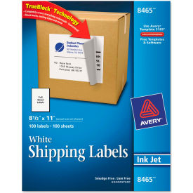 Avery® Shipping Labels With TrueBlock Technology 8-1/2""W x 11""H 100 Labels/Box