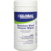 Global Industrial™ Stainless Steel Cleaner Wipes 40 Wipes/Canister 6 Canisters/Case