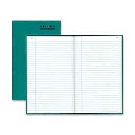 Rediform® Record Book Record Ruled 7-1/4"" x 12-1/4"" Emerald Cover 500 Pages/Pad