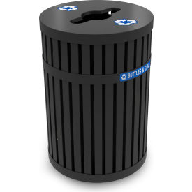 Parkview Recycling Can w/Open Top 45 Gallon Black