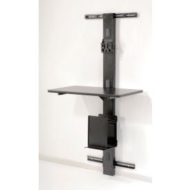 Global Industrial™ 72""H Wall Mount Unit with VESA Mount - Black