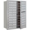 4C Horizontal Mailbox 41""H Double Column 20 MB1 Doors Front Load Aluminum USPS