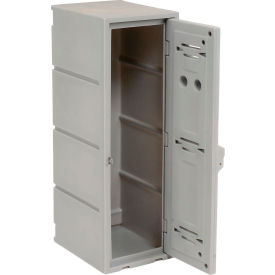 Remcon Plastics 1-Tier 1 Door Modular Plastic Locker 12""W x 15""D x 36""H Gray Assembled