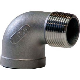1/2 In. 304 Stainless Steel 90 Degree Street Elbow - MNPT X FNPT - Class 150 - 300 PSI - Import