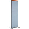 Interion® Deluxe Freestanding Office Partition Panel 24-1/4""W x 73-1/2""H Blue