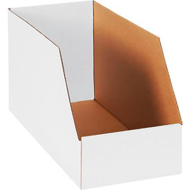 Global Industrial™ Jumbo Open Top Corrugated Bin Boxes 8""Wx18""Lx10""H White