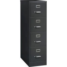 Hirsh Industries®26-1/2"" Deep 4-Drawer Letter-Size Vertical File Cabinet - Charcoal