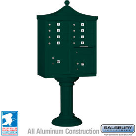 Regency Decorative Cluster Box Unit Tall 8 A Size Doors Type I Green USPS Access