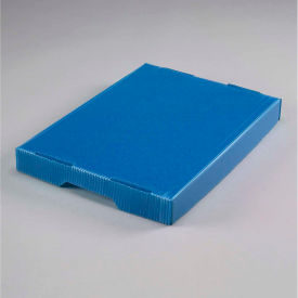 Global Industrial™ Corrugated Plastic Postal Mail Tote Lid Blue