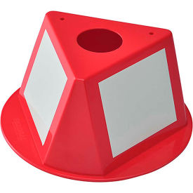 Global Industrial™ Inventory Control Cone W/ Dry Erase Decals Red