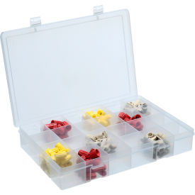 Durham Large Plastic Compartment Box LP24-CLEAR - 24 Compartments 13-1/8x9x2-5/16