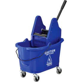 Global Industrial™ Mop Bucket And Wringer Combo 38 Qt. Down Press Blue