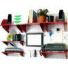Wall Control Office Wall Mount Desk Storage and Organization Kit White/Red 48"" X 32"" X 12""