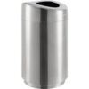 Global Industrial™ Round Curved Open Top Trash Can 32 Gallon Satin Stainless Steel