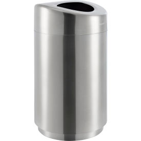 Global Industrial™ Round Curved Open Top Trash Can 32 Gallon Satin Stainless Steel