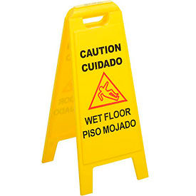 Carlisle Wet Floor Sign (English/Spanish) 25"" Yellow - 3690000