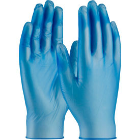 PIP Ambi-Dex® 64-V77BPF Industrial Grade HD Vinyl Gloves 5 Mil Powder-Free XL Blue. 100/Box