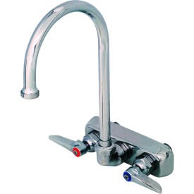 T&S Brass B-1146 Workboard Back Mounted Faucet W/ 4"" Centers & 133X Swing Gooseneck