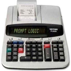 Victor® 14-Digit Calculator PL8000 Thermal Printing 8-1/2"" X 12"" X 3-1/2"" Grey