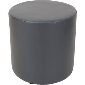 Interion® Antimicrobial Round Reception Ottoman Gray