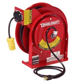 Reelcraft L 4545 123 3 12 AWG / 3 Cond  x 45ft 15 AMP Single Outlet with Cord 27 lbs