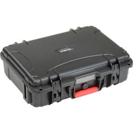 Global Industrial™ Waterproof Hard Case w/Pinch Tear Foam 14""L x 10-23/32""W x 4-11/64""H Blk