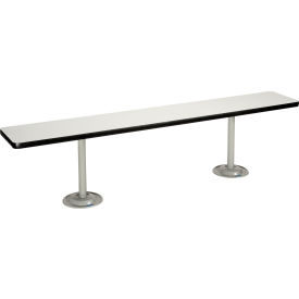 Global Industrial™ Locker Room Bench Laminate w/ Steel Tube Pedestal Legs 60""W x 12""D x 17""H